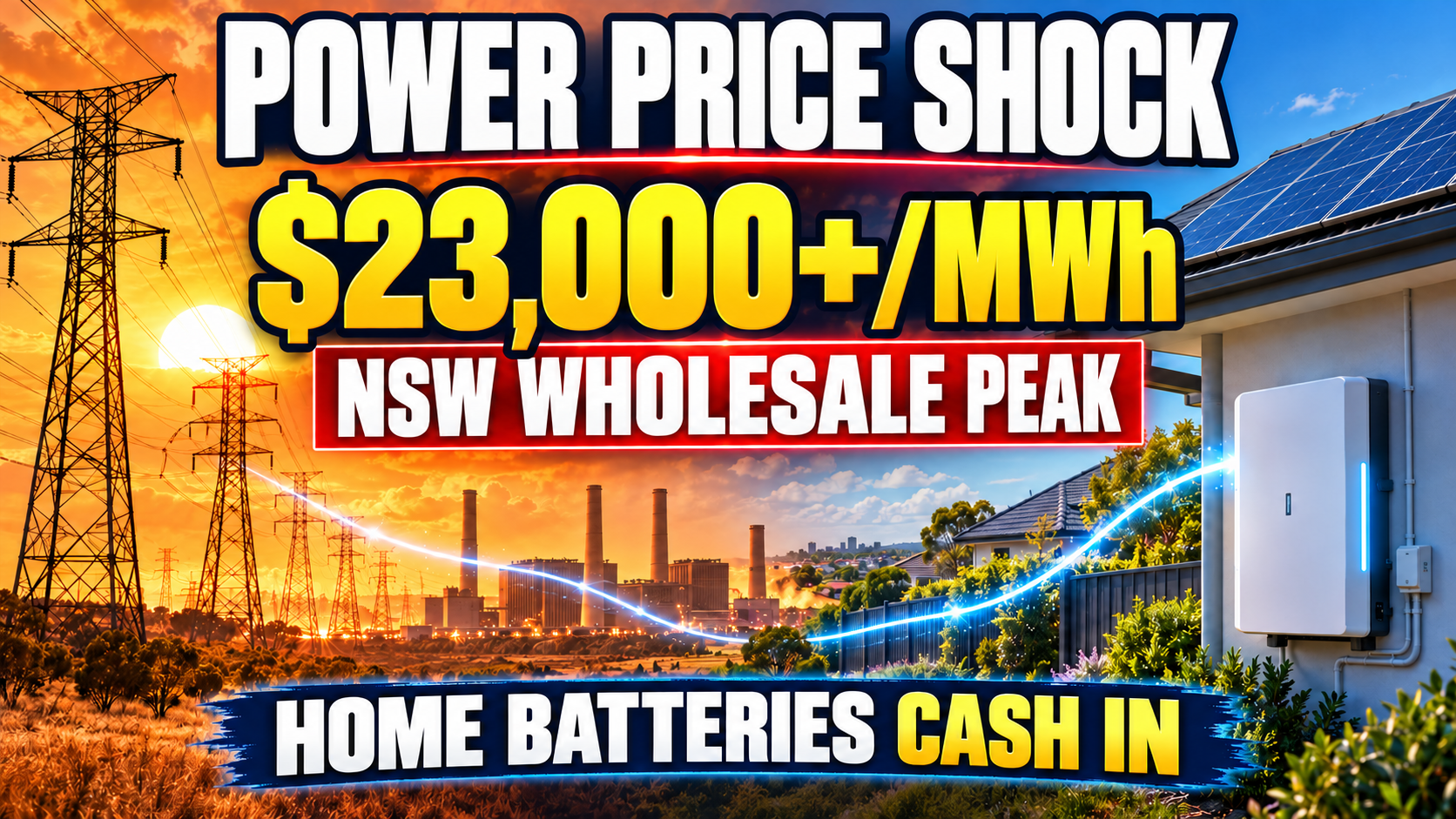 NSW Power Prices Spike Above $23,000/MWh: Home Batteries Cash In